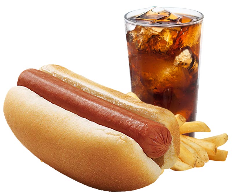 Plain Hot Dog Combo